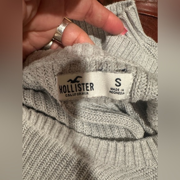 Hollister Crop Sweater Pale Blue Size Small - Picture 5 of 5